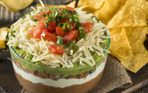 Best Ever Mexican Dip is made with Dean’s Guacamole Flavored Dip.