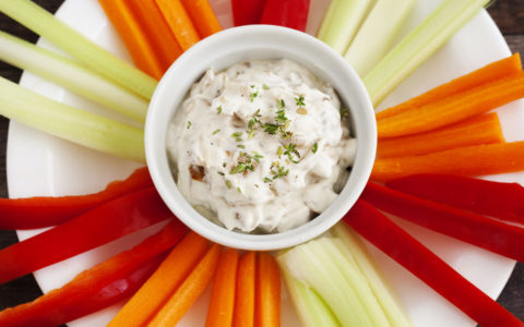 French Onion Pepper Jack Cheese Dip uses Dean’s French Onion Dip.