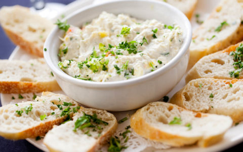 Ranch Artichoke Dip is made with Dean’s Ranch Dip.