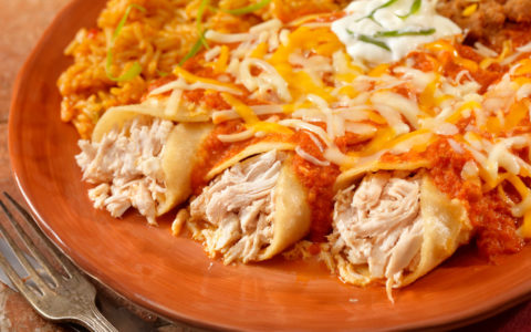 Ranch Chicken Enchiladas uses Dean’s Ranch Dip.