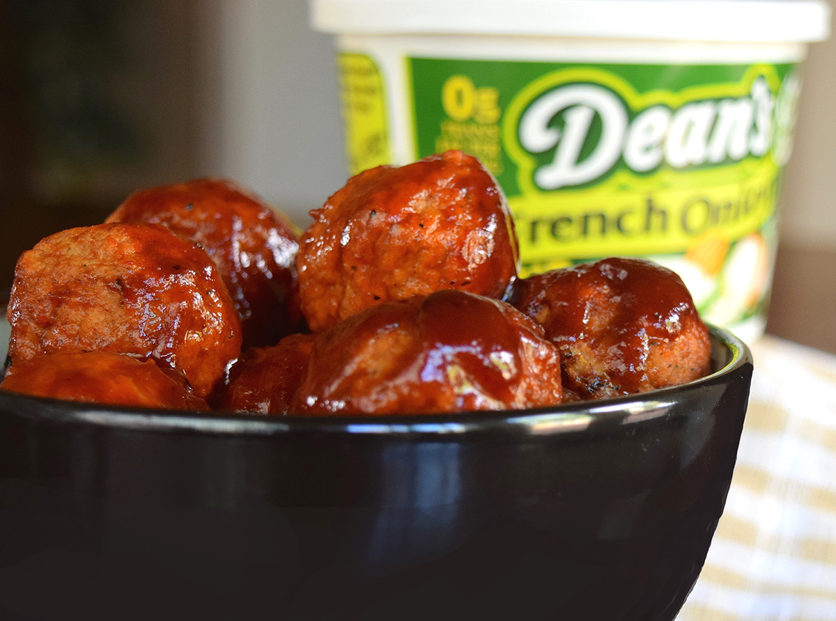 Slow Cooker Meatballs uses Dean’s French Onion Dip.